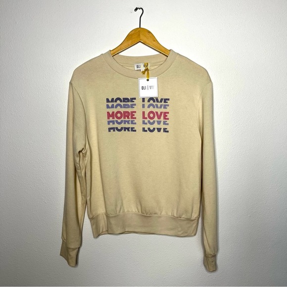 OLI & VIV Tops - Oli & Viv More Love Graphic Pullover Jumper Sweatshirt M